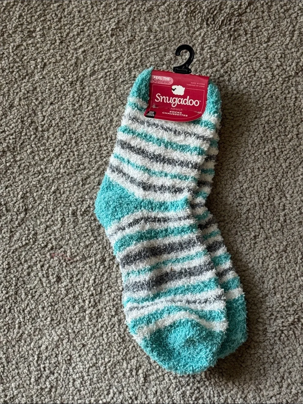 Snugadoo Women's Cozy Striped Fuzzy Socks!